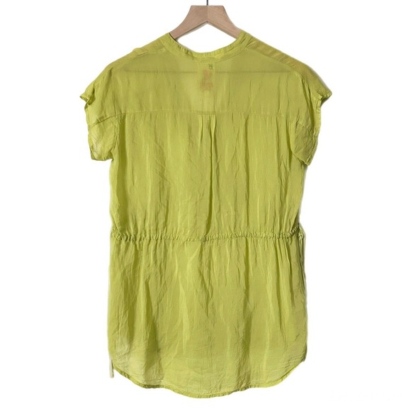 Johnny Was Embroidered Blouse Top Lime Green Cupra Rayon Size XS - Picture 4 of 7